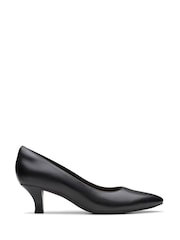 Clarks Black Standard Fit (F) Leather Kepley Vine Shoes - Image 1 of 7