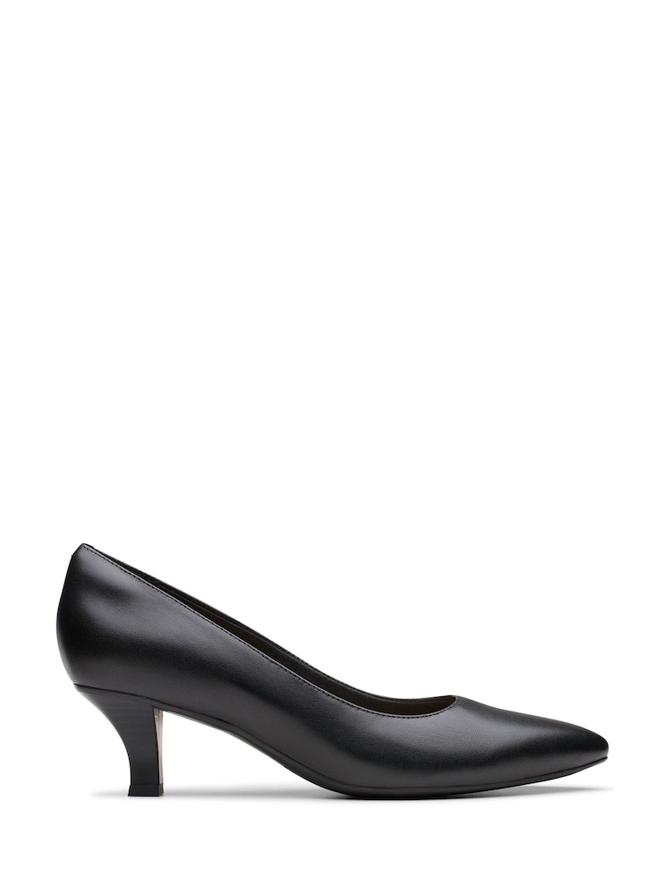 Clarks Black Standard Fit (F) Leather Kepley Vine Shoes - Image 1 of 7