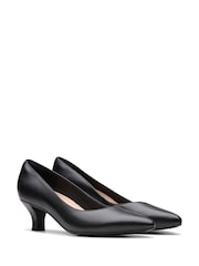 Clarks Black Standard Fit (F) Leather Kepley Vine Shoes - Image 4 of 7