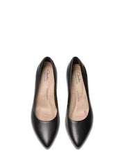 Clarks Black Standard Fit (F) Leather Kepley Vine Shoes - Image 5 of 7