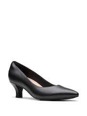 Clarks Black Standard Fit (F) Leather Kepley Vine Shoes - Image 7 of 7
