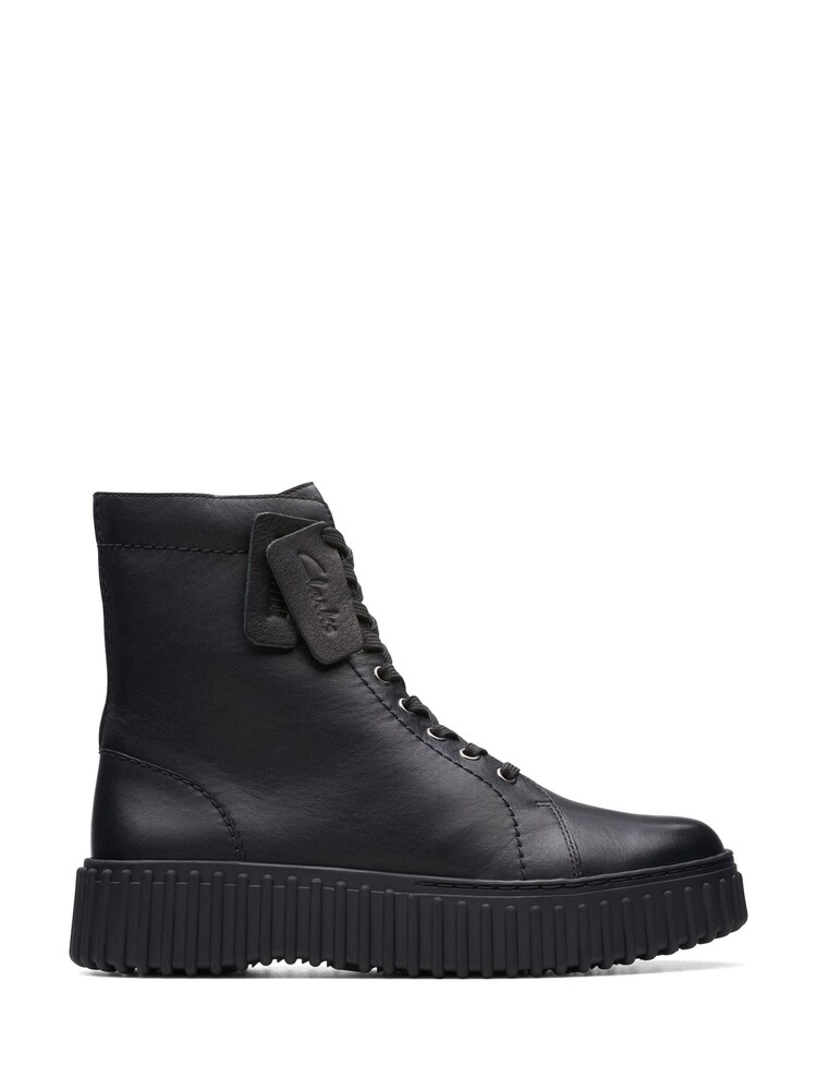Clarks Black Leather Torhill Rise Boots - Image 1 of 7