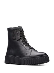 Clarks Black Leather Torhill Rise Boots - Image 3 of 7