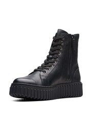 Clarks Black Leather Torhill Rise Boots - Image 4 of 7