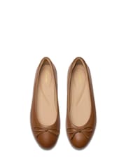Clarks Brown Standard Fit (D) Leather Fawna Lily Shoes - Image 5 of 7