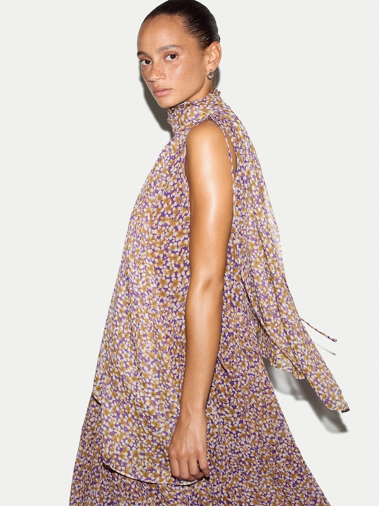 Jigsaw Purple Modal Ditsy Scarf - Image 1 of 5