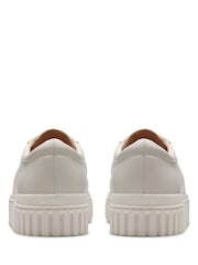 Clarks White Leather Mayhill Walk Trainers - Image 6 of 7