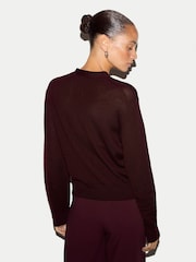 Jigsaw Red Fine Merino Cardigan Top - Image 2 of 5