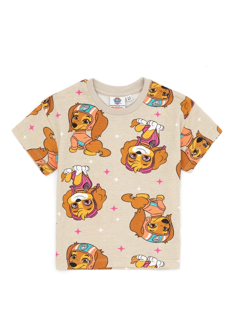 Vanilla Underground Brown Girls Multi Paw Patrol 100% Cotton T-Shirts 2 Pack - Image 2 of 5