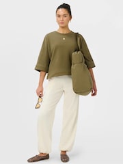 Sweaty Betty White Quinn Summer Cuffed Long Trousers - Image 2 of 6