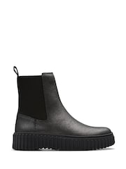 Clarks Black Pewter Leather Torhill Maple Boots - Image 1 of 7
