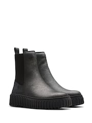Clarks Black Pewter Leather Torhill Maple Boots - Image 3 of 7