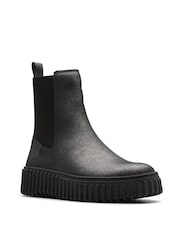 Clarks Black Pewter Leather Torhill Maple Boots - Image 4 of 7