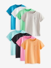 Multi 100% Cotton Short Sleeve T-Shirts 8 Pack (3mths-7yrs) - Image 1 of 11