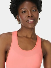 Sweaty Betty Coral Pink Stamina Seamless Sports Bra - Image 5 of 6