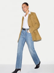 Jigsaw Brown Suede Tailored Jacket - Image 5 of 5