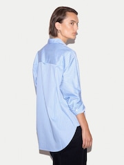 Jigsaw Blue Oversized Stripe Shirt - Image 4 of 5