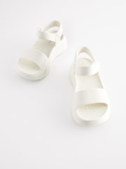 White Chunky Platform Sandals - Image 1 of 6