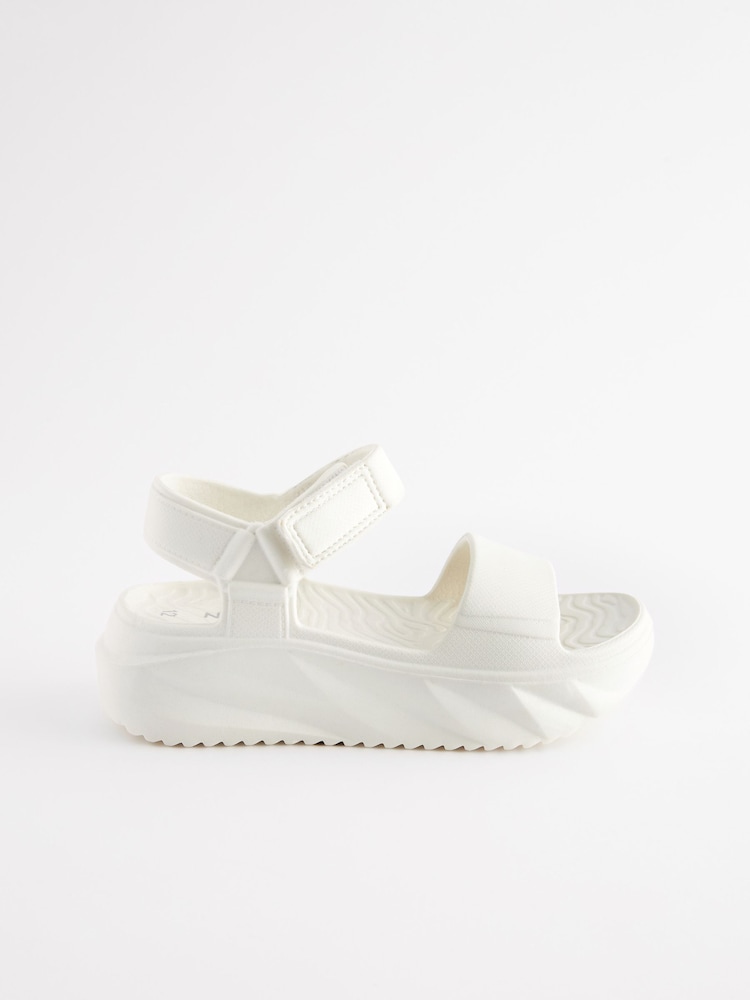 White Chunky Platform Sandals - Image 2 of 6