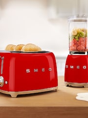 Smeg Red 4 Slice Toaster - Image 1 of 7