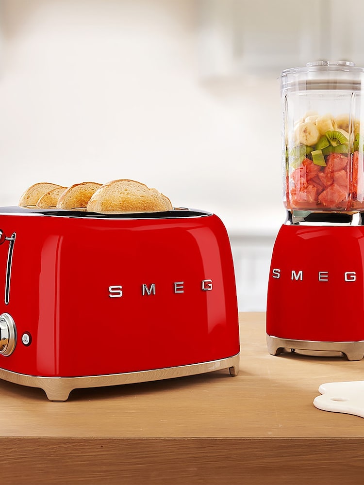 Smeg Red 4 Slice Toaster - Image 1 of 7