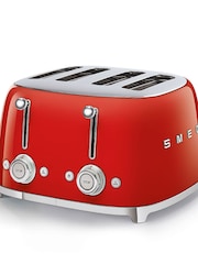 Smeg Red 4 Slice Toaster - Image 4 of 7