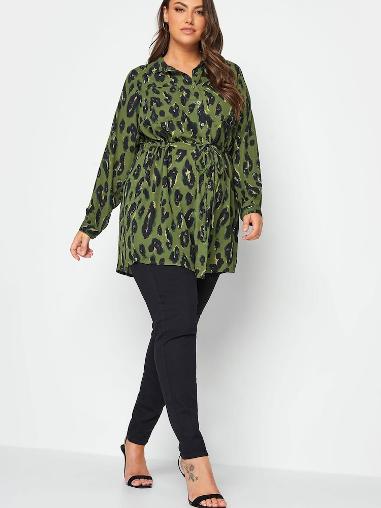 Yours Curve Green Utility Tunic - Image 1 of 4