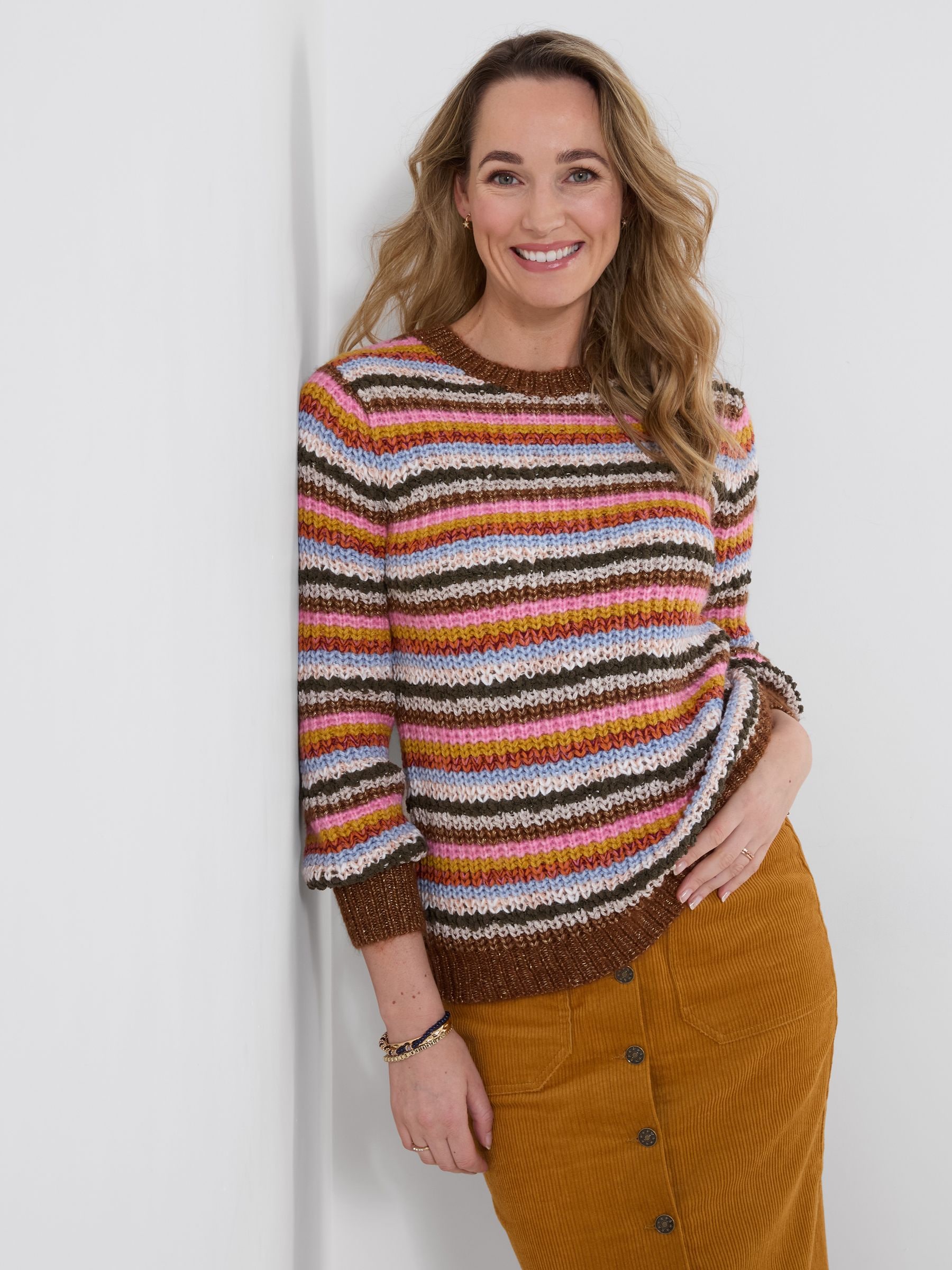Annabelle Stripe Jumper Size 24 Pink Women's - Image 2
