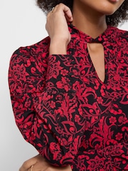 Joe Browns Violet High Neck Jersey Printed Top With Cut Out Detail - 5суретінің 2 суреті