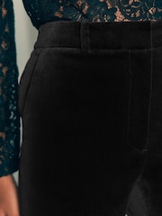 Boden Black Flare Velvet Trousers - Image 2 of 6