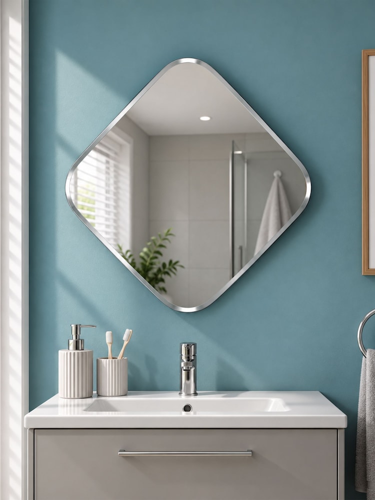 Showerdrape Harrow Squircle Bevelled Edge Mirror 45x45cm - 5的图像2｝