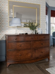 Laura Ashley Dark Broughton 3+4 Drawer Chest - Image 1 of 4