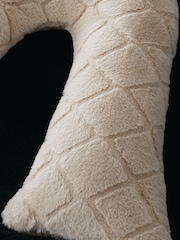 Catherine Lansfield Cosy and Soft Diamond Fleece V-Shaped Cushion - Image 2 of 3