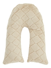 Catherine Lansfield Cosy and Soft Diamond Fleece V-Shaped Cushion - Image 3 of 3
