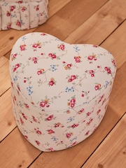 Cath Kidston Rose and Bows Cream Locket Heart Shaped Stool - Image 1 of 8