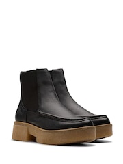 Clarks Black Leather Linoso Top Boots - Image 4 of 7