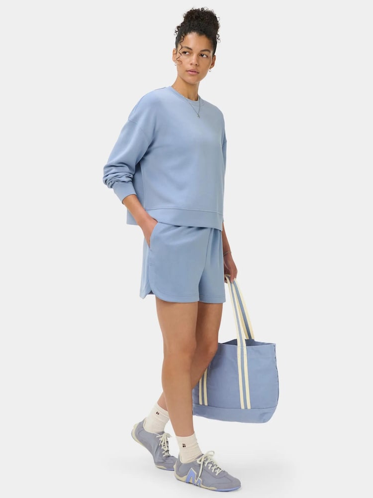 Sweaty Betty Blue Sand Wash CloudWeight Sweatshirt - Image 2 of 5 Sweaty Betty Blue Sand Wash CloudWeight Sweatshirt - Image 2 of 5