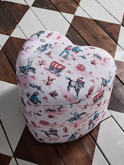 Cath Kidston Cowgirl Pink Locket Heart Shaped Stool - Image 1 of 6