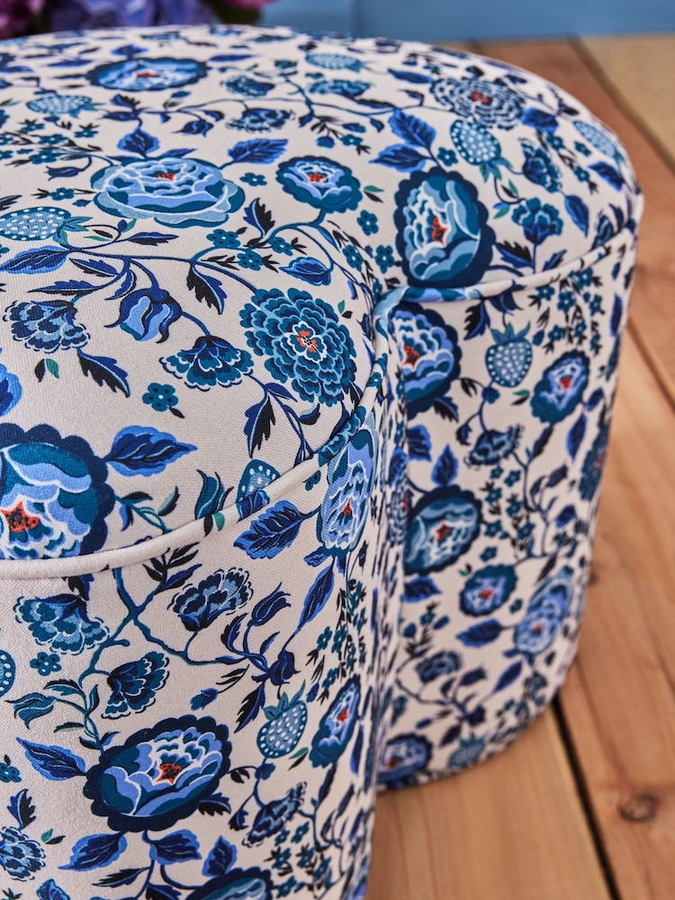 Cath Kidston Strawberry Garden Blue Locket Heart Shaped Stool - Image 2 of 5
