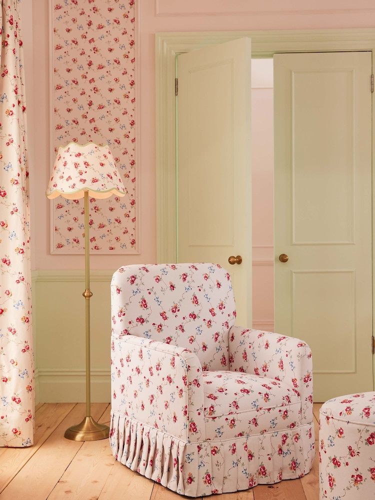 Cath Kidston Rose and Bows Cream Chair Thrilled Small 2 Seater Sofa - Image 1 of 9