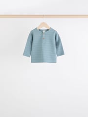 Grey/Blue Baby Top and Leggings 6 Piece Set - Image 5 of 13