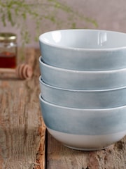 Set of 4 Teal Blue Hamish Bowls - Image 2 of 4