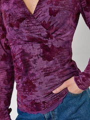 Joe Browns Butterfly Scripture Mesh Wrap Top - Bild 4 von 5