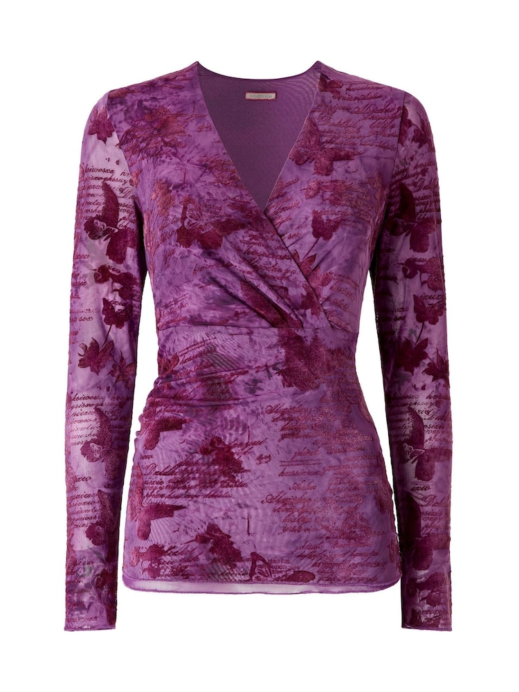 Joe Browns Butterfly Scripture Mesh Wrap Top - Bild 5 von 5 Joe Browns Butterfly Scripture Mesh Wrap Top - Bild 5 von 5