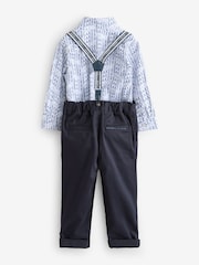 Baker by Ted Baker Navy Shirt Trousers and Braces Set - Image 10 of 15