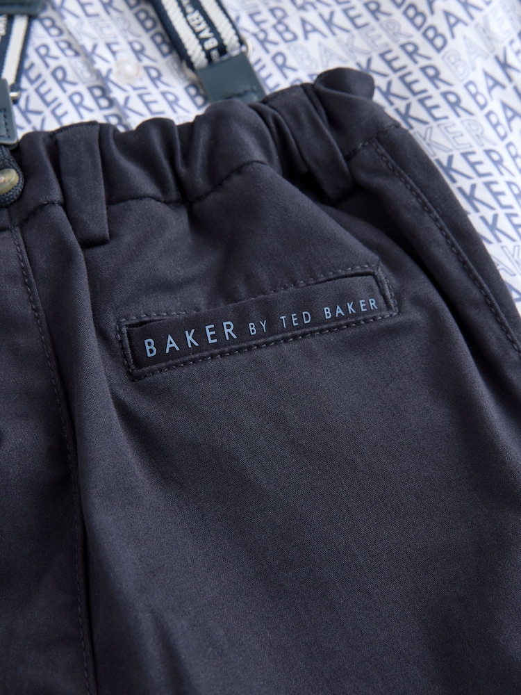 Baker by Ted Baker Navy Shirt Trousers and Braces Set - Image 13 of 15