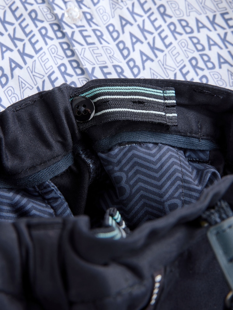 Baker by Ted Baker Navy Shirt Trousers and Braces Set - Image 15 of 15