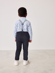 Baker by Ted Baker Navy Shirt Trousers and Braces Set - Image 3 of 15
