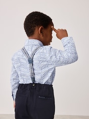 Baker by Ted Baker Navy Shirt Trousers and Braces Set - Image 5 of 15
