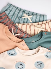 Teal Faces Baby Top and Leggings 100% Cotton Set 6 Pack - Image 12 of 16